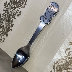 Vintage Smurf Peyo Danara Stainless Steel Child Baby Spoon 5.5" Free Shipping